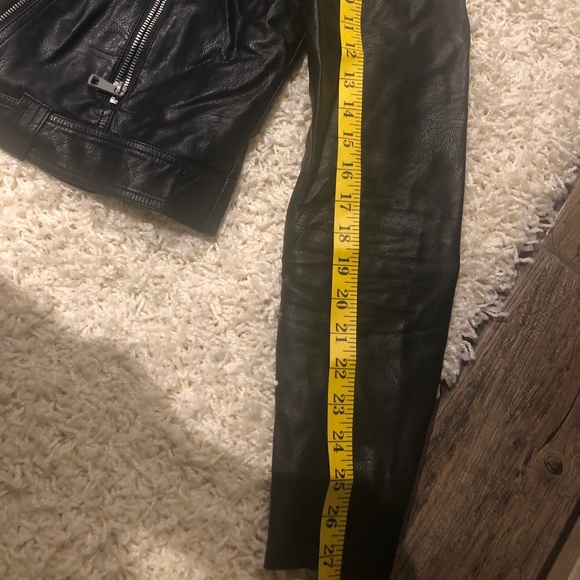 ASOS Black Biker Leather Jacket - Picture 4 of 6